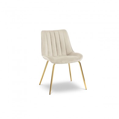 Chaise velours Yuma Beige Pieds Métal Doré BOUTICA DESIGN MIC_CH_2_F10_YUMA1