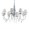 Lustre Design Italien BLANCHE Blanc 8x40W IDEAL LUX 35574