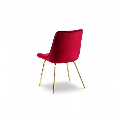 Chaise velours Yuma Rouge Pieds Métal Doré BOUTICA DESIGN MIC_CH_2_F10_YUMA3