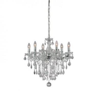 Lustre FLORIAN Chrome 6x40W IDEAL LUX 35628