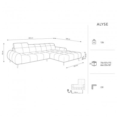 Canapé d'angle droit Alyse Bleu Roi BOUTICA DESIGN MIC_RC_51_F1_ALYSE4