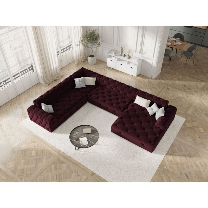 Canapé d'angle panoramique gauche velours Candice Bordeaux BOUTICA DESIGN MIC_UL_L_131_F1_CANDICE5