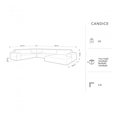 Canapé d'angle panoramique gauche velours Candice Bordeaux BOUTICA DESIGN MIC_UL_L_131_F1_CANDICE5