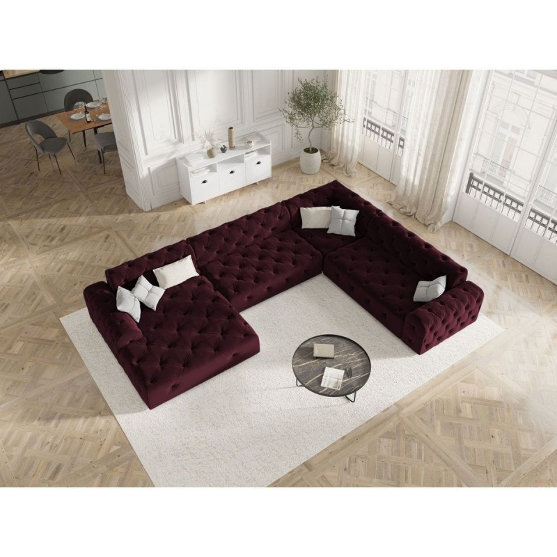 Canapé d'angle panoramique droit velours Candice Bordeaux BOUTICA DESIGN MIC_UR_L_131_F1_CANDICE5