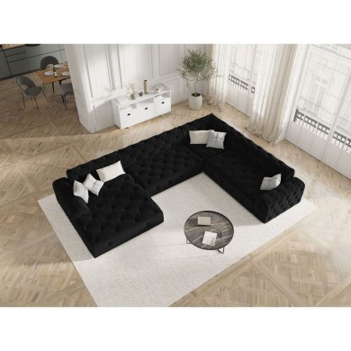 Canapé d'angle panoramique droit velours Candice Noir BOUTICA DESIGN MIC_UR_L_131_F1_CANDICE8