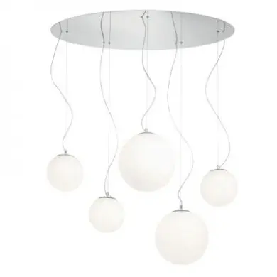 Suspension MAPA Blanc 5x60W IDL_043562 43562 Suspension MAPA Blanc 5x60W IDEAL LUX 43562