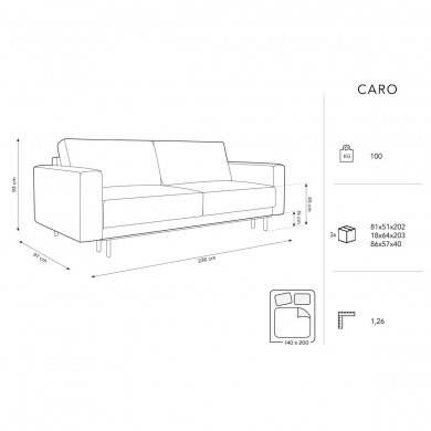 Canapé convertible avec coffre Caro Bleu Roi BOUTICA DESIGN MIC_3SF_51_F1_CARO2