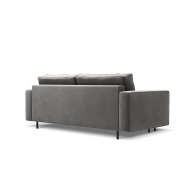 Canapé convertible avec coffre Caro Gris Clair Velours BOUTICA DESIGN MIC_3SF_51_F1_CARO4