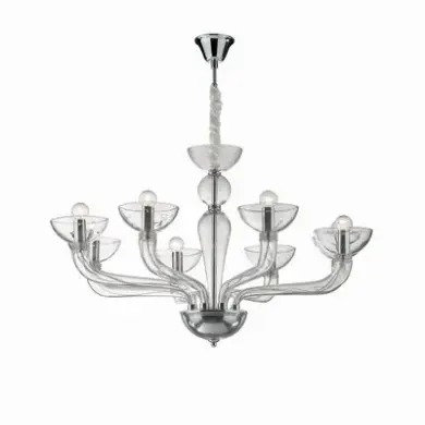 Lustre CASANOVA Transparent 8x40W IDEAL LUX 44255