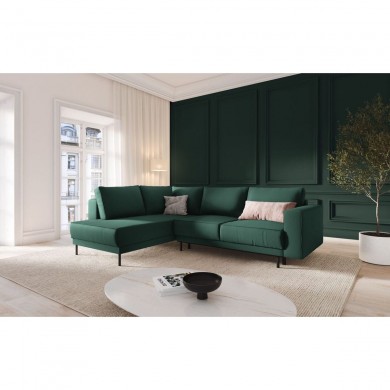 Canapé d'angle gauche convertible Caro Vert BOUTICA DESIGN MIC_LCF_78_F1_CARO2