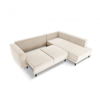 Canapé convertible velours droit Caro Beige Clair BOUTICA DESIGN MIC_RCF_51_F1_CARO1