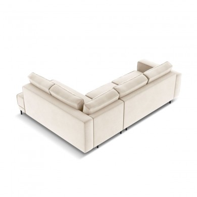 Canapé convertible velours droit Caro Beige Clair BOUTICA DESIGN MIC_RCF_51_F1_CARO1