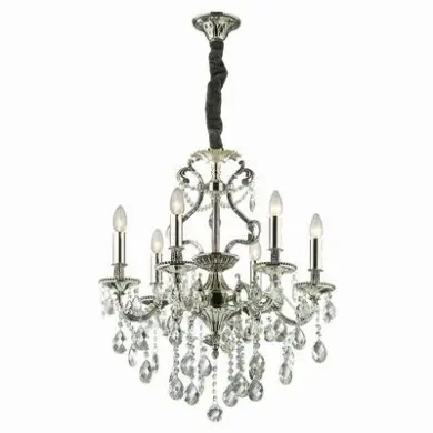 Lustre GIOCONDA Argent 6x40W IDL_044927 44927 Lustre GIOCONDA Argent 6x40W IDEAL LUX 44927