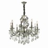 Lustre Design avec pampilles GIOCONDA Argent 8x40W IDEAL LUX 44934