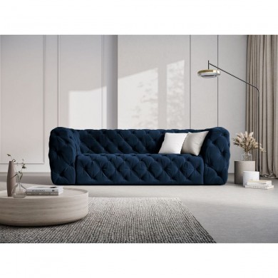 Canapé velours Iggy Bleu Roi 3 Places BOUTICA DESIGN MIC_3S_51_F1_IGGY3