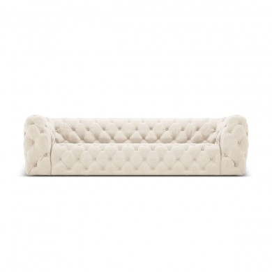 Canapé velours Iggy Beige Clair 4 Places BOUTICA DESIGN MIC_4S_51_F1_IGGY1