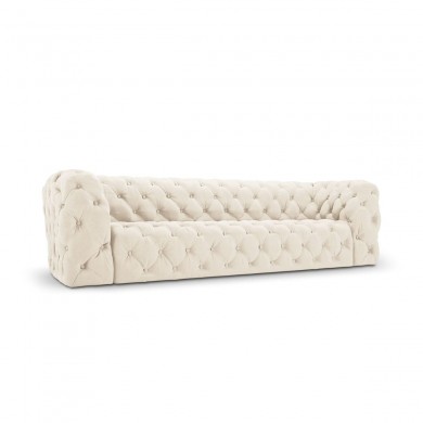 Canapé velours Iggy Beige Clair 4 Places BOUTICA DESIGN MIC_4S_51_F1_IGGY1