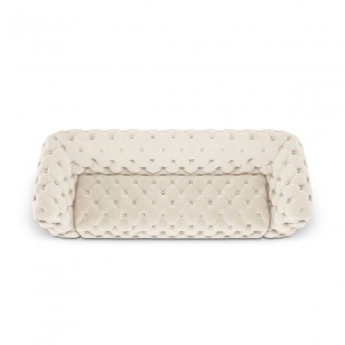 Canapé velours Iggy Beige Clair 4 Places BOUTICA DESIGN MIC_4S_51_F1_IGGY1