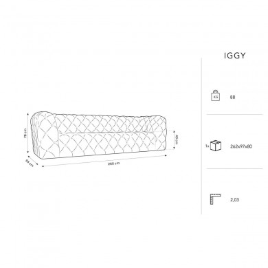 Canapé velours Iggy Vert Bouteille 4 Places BOUTICA DESIGN MIC_4S_51_F1_IGGY2