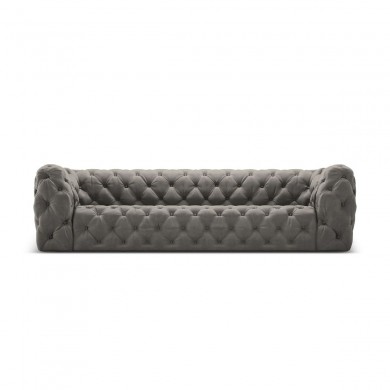 Canapé velours Iggy Gris Clair 4 Places BOUTICA DESIGN MIC_4S_51_F1_IGGY4