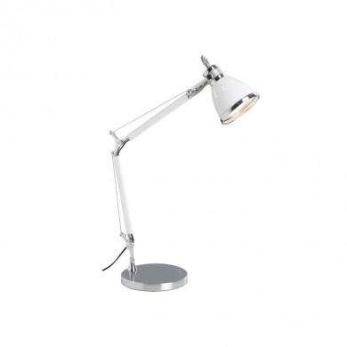 Lampe de bureau articulée OCTAVIA 1x40W E27 Chromé Blanc BRILLIANT 92708/75