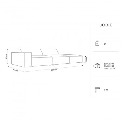 Canapé droit Jodie Vert BOUTICA DESIGN MIC_3SOR_78_F1_JODIE2