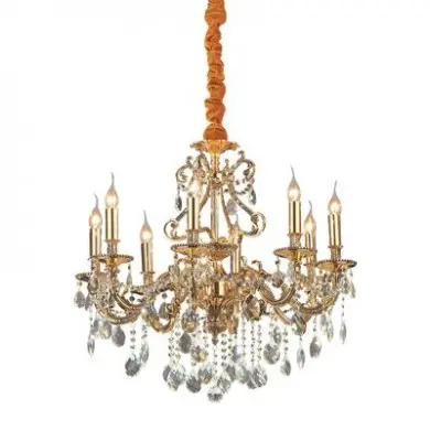 Lustre Pampille GIOCONDA Or 8x40W IDL_060514 60514 Lustre Pampille GIOCONDA Or 8x40W IDEAL LUX 60514