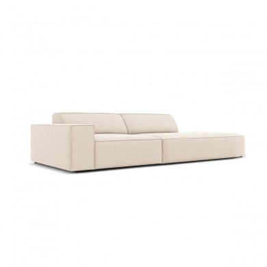 Canapé arrondi droit velours Jodie Beige Clair BOUTICA DESIGN MIC_R3SOR_51_F1_JODIE1