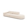 Canapé arrondi droit velours Jodie Beige Clair BOUTICA DESIGN MIC_R3SOR_51_F1_JODIE1