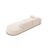 Canapé arrondi droit velours Jodie Beige Clair BOUTICA DESIGN MIC_R3SOR_51_F1_JODIE1