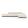 Canapé d'angle droit velours Jodie Beige Clair 5 Places BOUTICA DESIGN MIC_RCO_51_F1_JODIE1