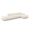 Canapé d'angle droit velours Jodie Beige Clair 5 Places BOUTICA DESIGN MIC_RCO_51_F1_JODIE1