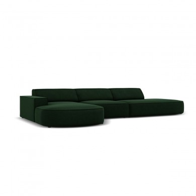 Canapé arrondi d'angle gauche velours Jodie Vert Bouteille L342cm BOUTICA DESIGN MIC_RLCO_51_F1_JODIE3