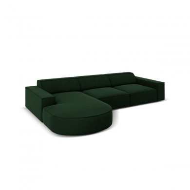 Canapé arrondi d'angle gauche velours Jodie Vert Bouteille BOUTICA DESIGN MIC_RLC_51_F1_JODIE3