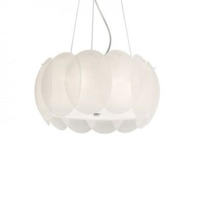 Suspension OVALINO Blanc 5x60W IDEAL LUX 74139