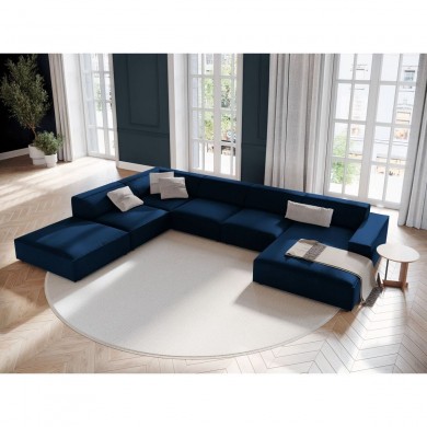 Canapé d'angle panoramique gauche velours Jodie Bleu Roi BOUTICA DESIGN MIC_UL_51_F1_JODIE4