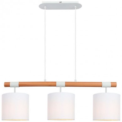 Suspension Scandinave ELOI 3x60W E27 Bois naturel-blanc BRI_92767_09 92767/09 Suspension Scandinave ELOI 3x60W E27 Bois naturel-blanc BRILLIANT 92767/09