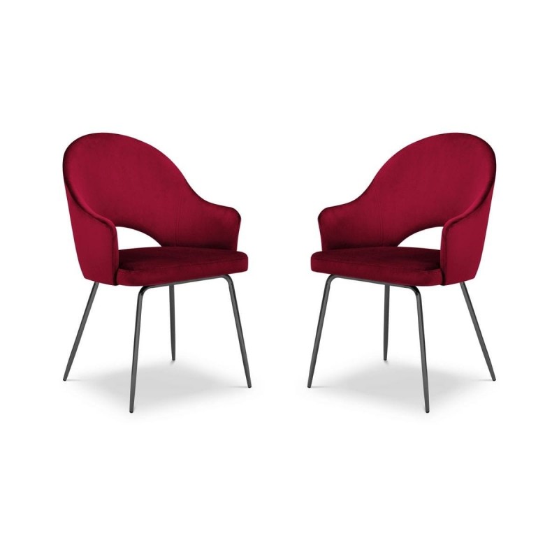 Chaise (lot x2) velours Johnny Rouge BOUTICA DESIGN MIC_CHSET2_2_F1_JOHNNY4