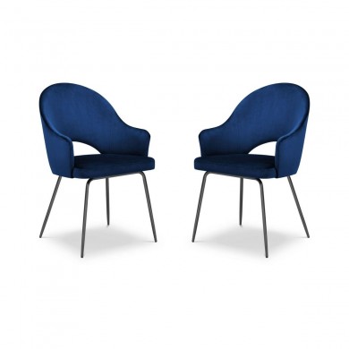 Chaise (lot x2) velours Johnny Bleu Roi BOUTICA DESIGN MIC_CHSET2_2_F1_JOHNNY7