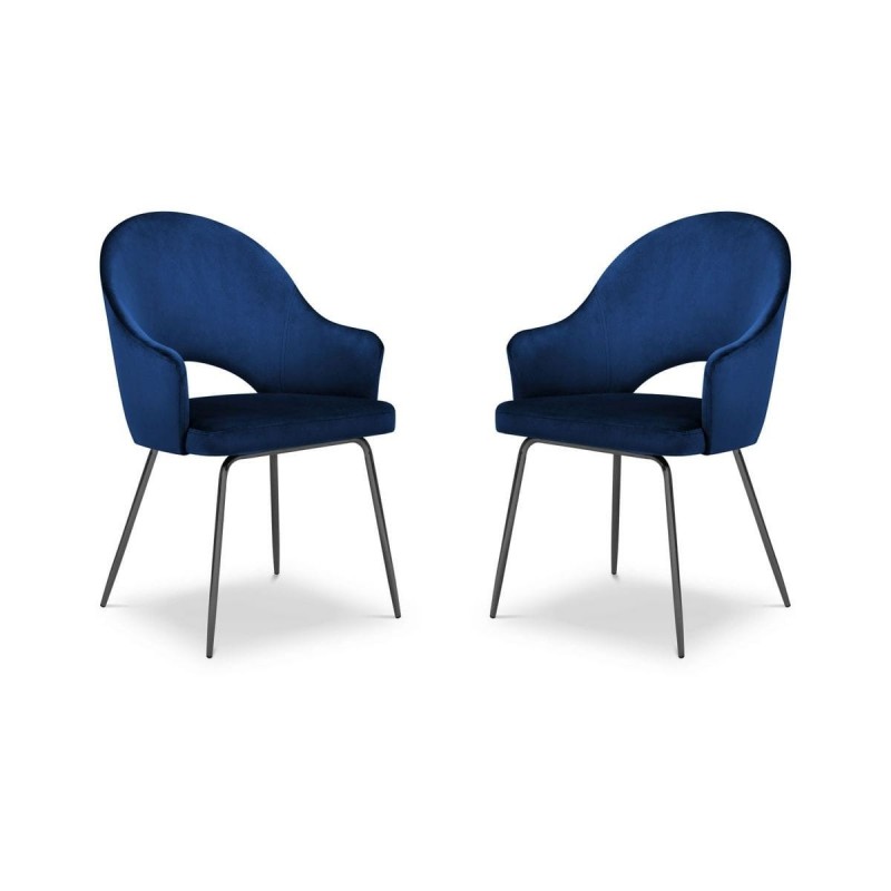 Chaise (lot x2) velours Johnny Bleu Roi BOUTICA DESIGN MIC_CHSET2_2_F1_JOHNNY7