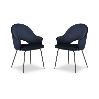Chaise (lot x2) velours Johnny Bleu Foncé BOUTICA DESIGN MIC_CHSET2_2_F1_JOHNNY8