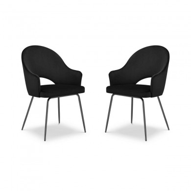 Chaise (lot x2) velours Johnny Noir BOUTICA DESIGN MIC_CHSET2_2_F1_JOHNNY14