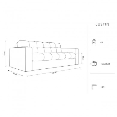 Canapé Justin Beige Clair 2 Places BOUTICA DESIGN MIC_2S_99_F1_JUSTIN1