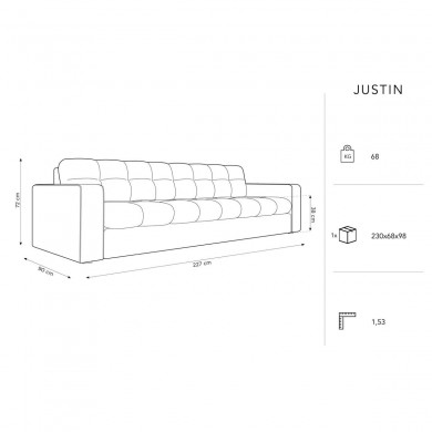 Canapé Justin Bleu Foncé 4 Places BOUTICA DESIGN MIC_4S_99_F1_JUSTIN2