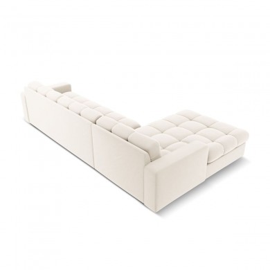 Canapé d'angle gauche velours Justin Beige Clair 4 Places BOUTICA DESIGN MIC_LC_S_51_F1_JUSTIN1