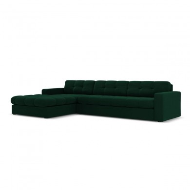 Canapé d'angle gauche velours Justin Vert Bouteille 4 Places BOUTICA DESIGN MIC_LC_S_51_F1_JUSTIN2