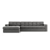 Canapé d'angle gauche velours Justin Gris Clair 4 Places BOUTICA DESIGN MIC_LC_S_51_F1_JUSTIN4