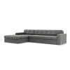 Canapé d'angle gauche velours Justin Gris Clair 4 Places BOUTICA DESIGN MIC_LC_S_51_F1_JUSTIN4