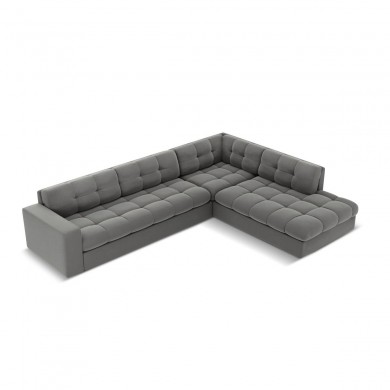 Canapé d'angle droit velours Justin Gris Clair 5 Places BOUTICA DESIGN MIC_RC_L_51_F1_JUSTIN4