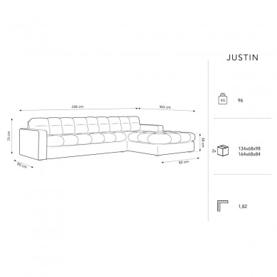 Canapé d'angle droit Justin Bleu Roi 4 Places BOUTICA DESIGN MIC_RC_S_51_F1_JUSTIN3